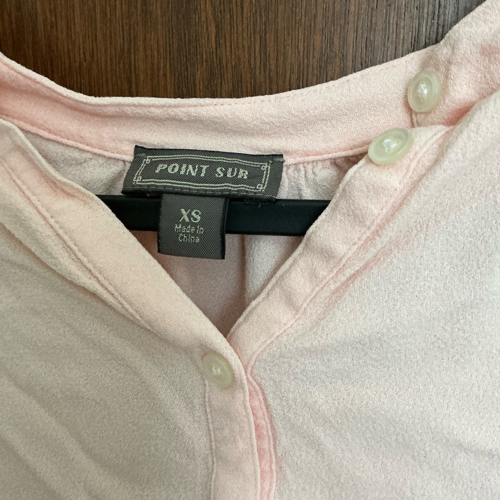 Women's Pink Button-Up Blouse - Picture 5 of 5